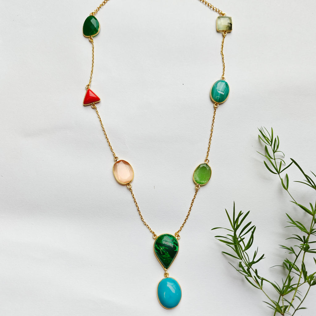 Carnival Gemstone Statement Chain - Green