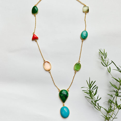 Carnival Gemstone Statement Chain - Green