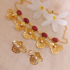 Vibrant Stones and Filigree Blooms necklace set