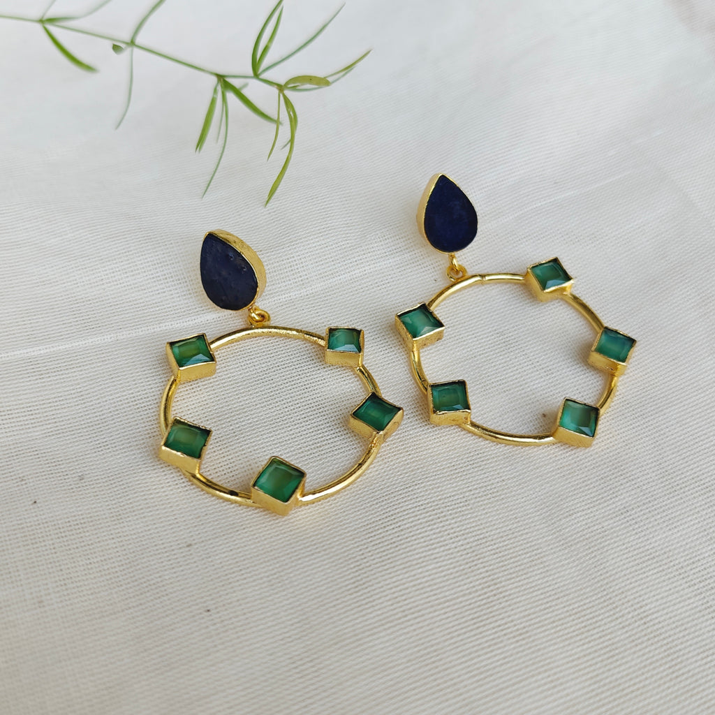 Mint Halo Drop earrings