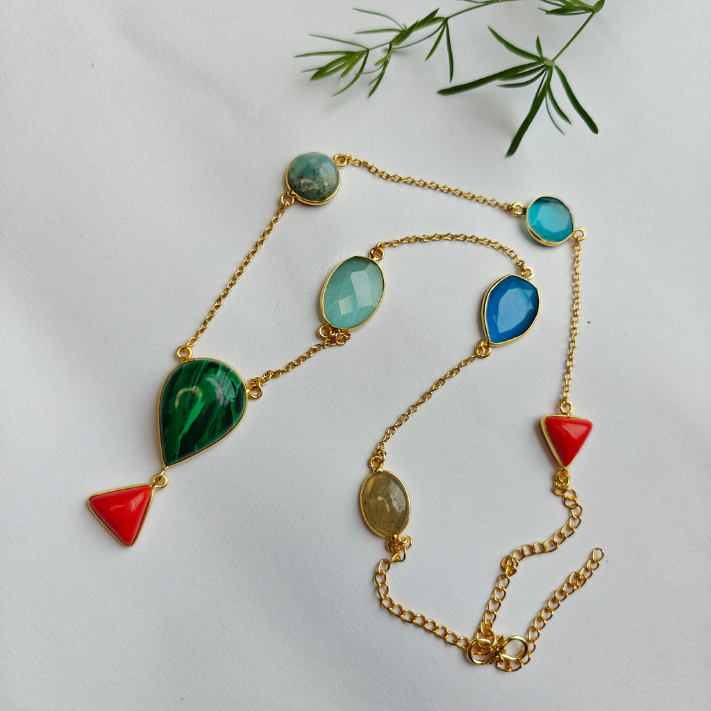 Carnival Gemstone Statement Chain - Green