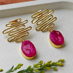 Electric Charm - Whimsy Waves and Bold Drops - pink