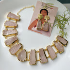 Rose Quartz Cleopatra Necklace Set