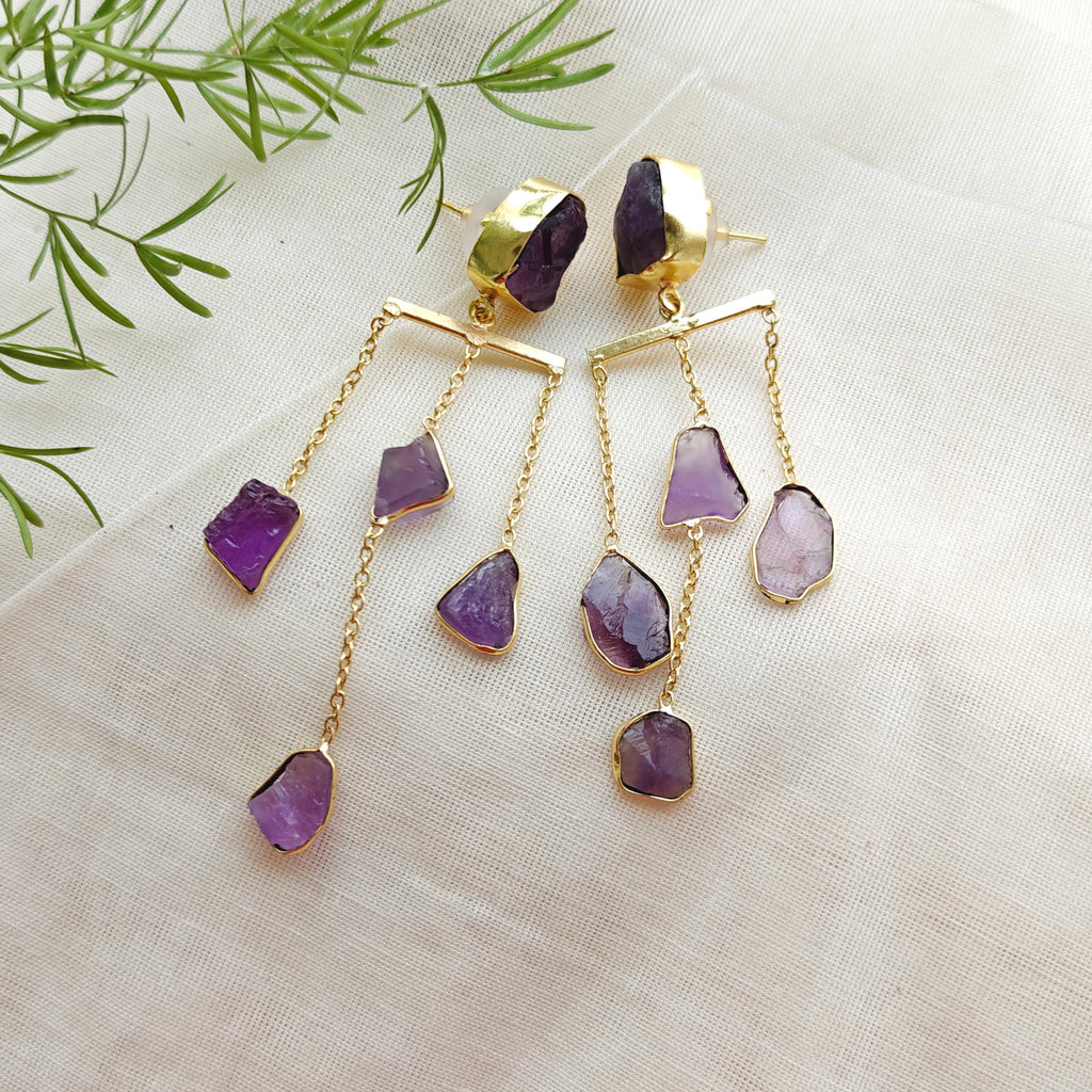 Amethyst Waterfall earrings