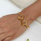 Natural Citrine Slim Open bangle