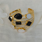 Monochrome Mosaic Wide Cuff bracelet