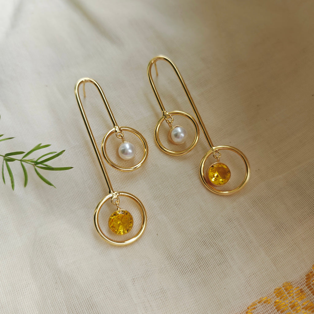 Dual Drop Pendulum Earrings