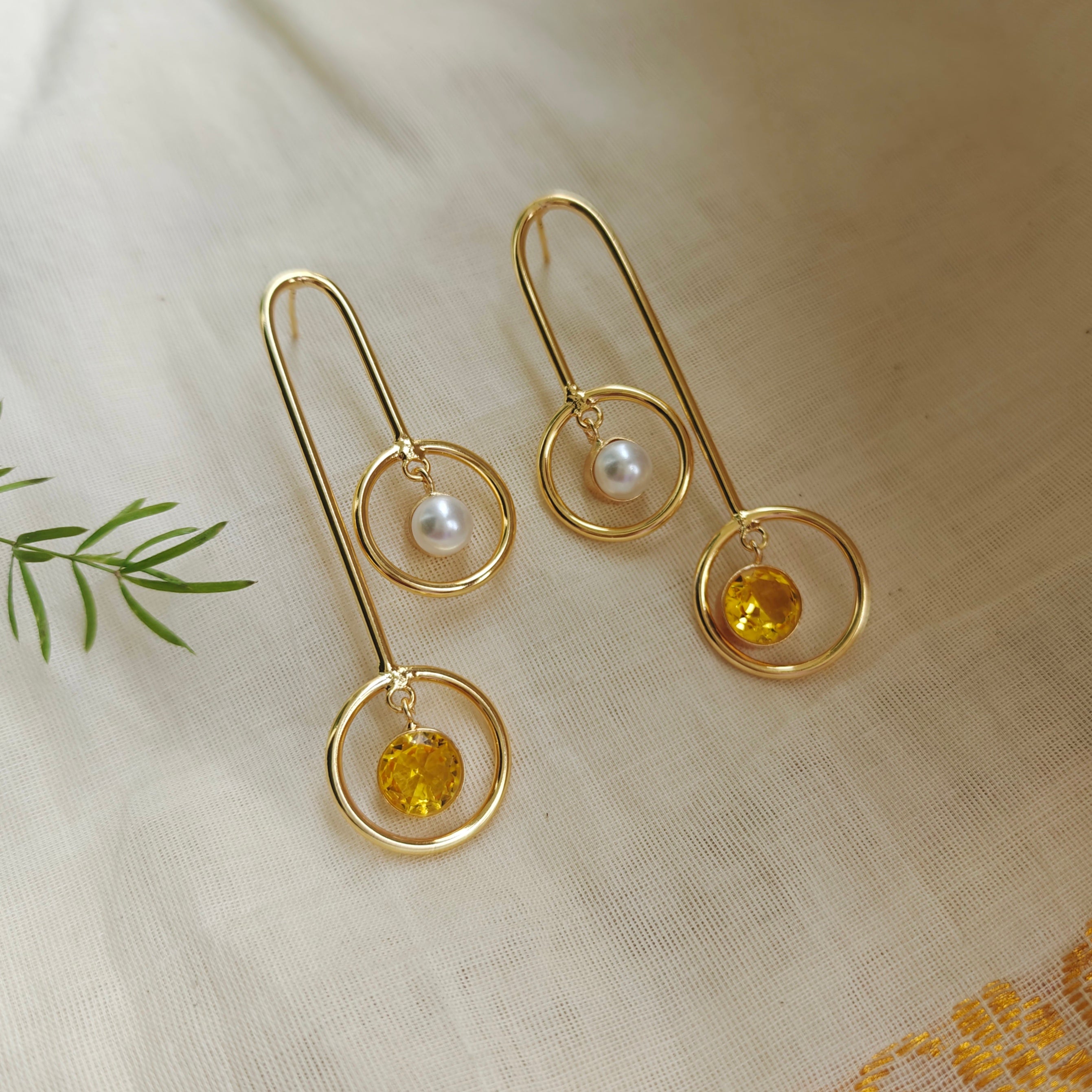 Dual Drop Pendulum Earrings