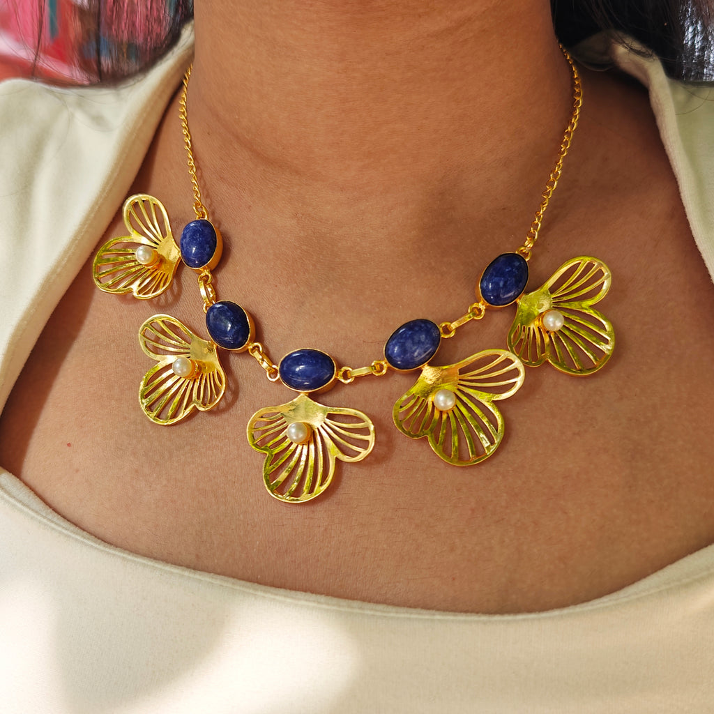 Vibrant Stones and Filigree Blooms necklace set