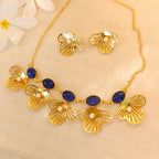 Vibrant Stones and Filigree Blooms necklace set