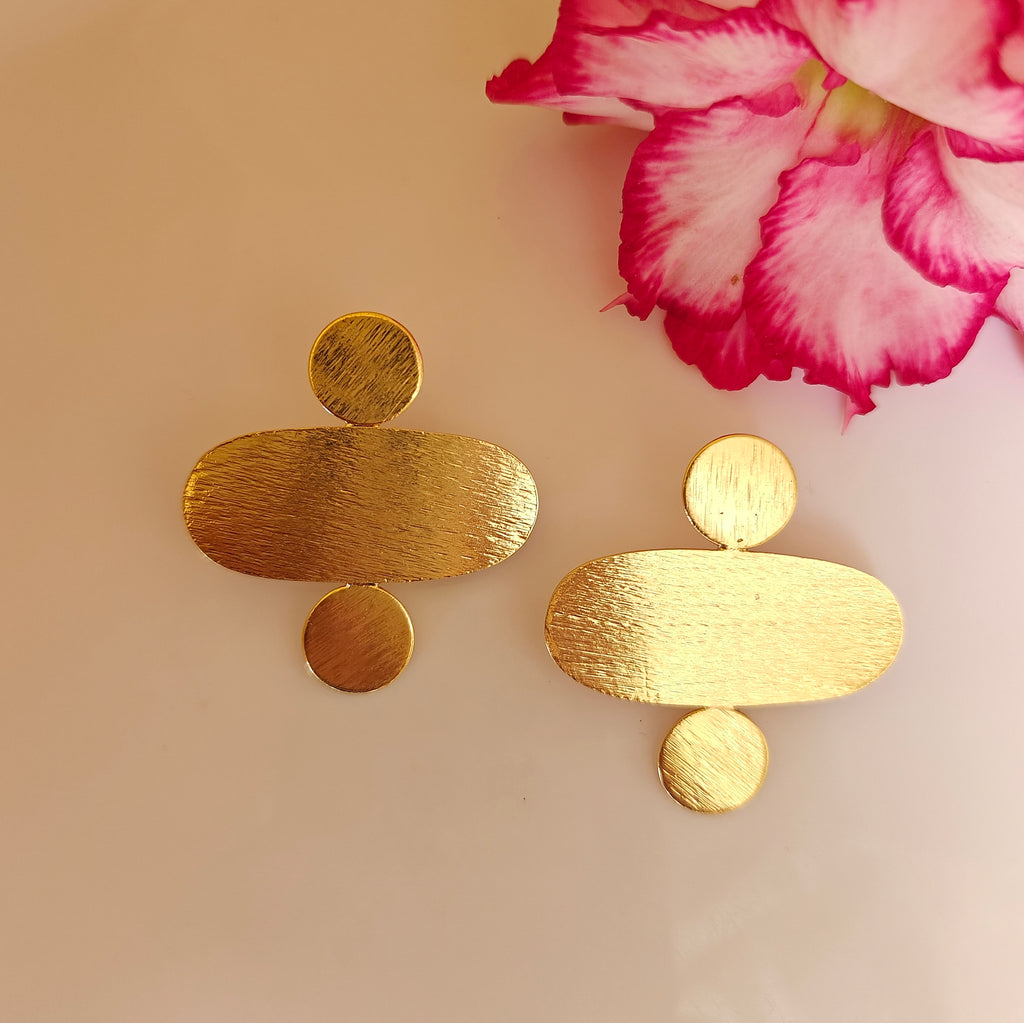 Eclipse Gold Statement Earrings