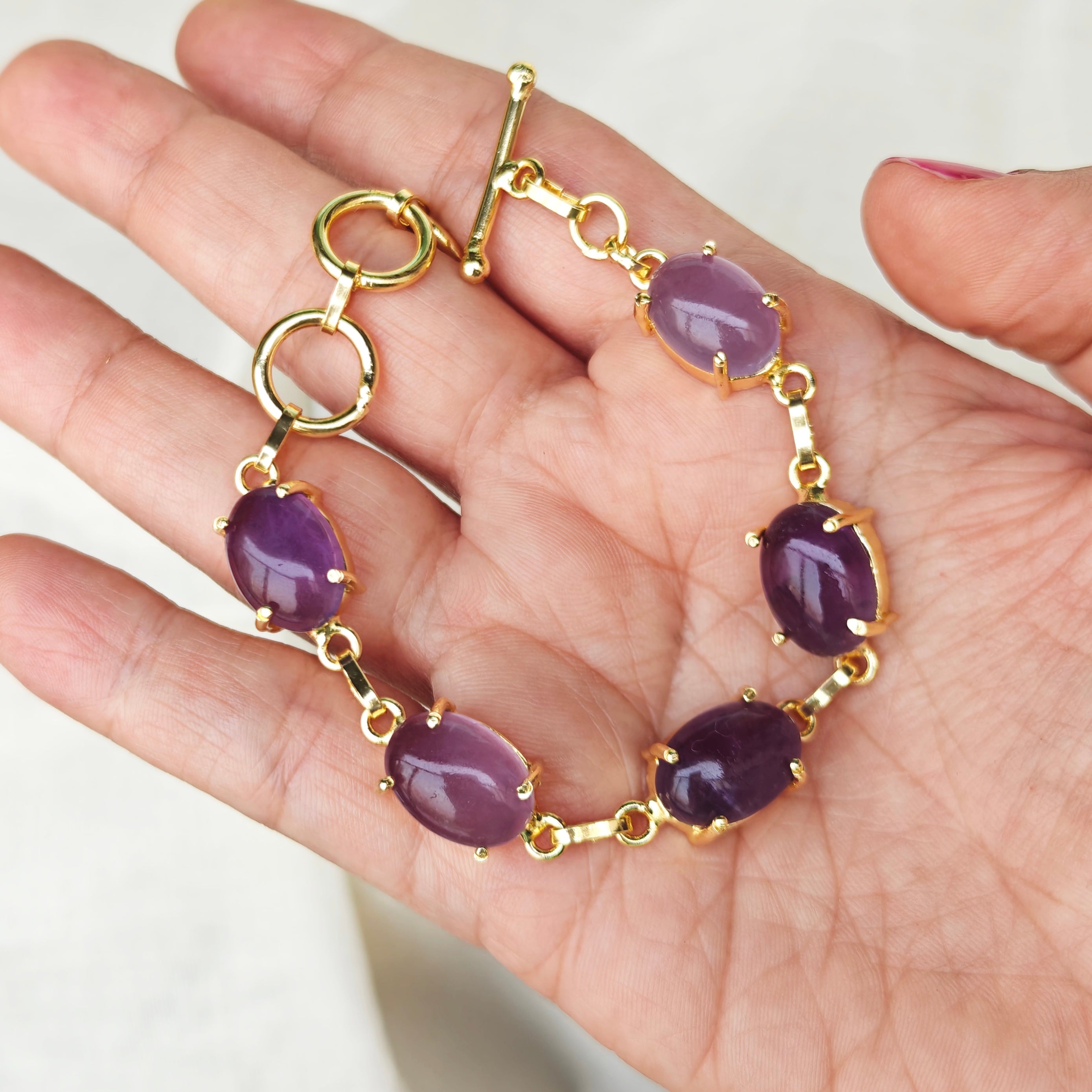 Natural tumble stones bracelet