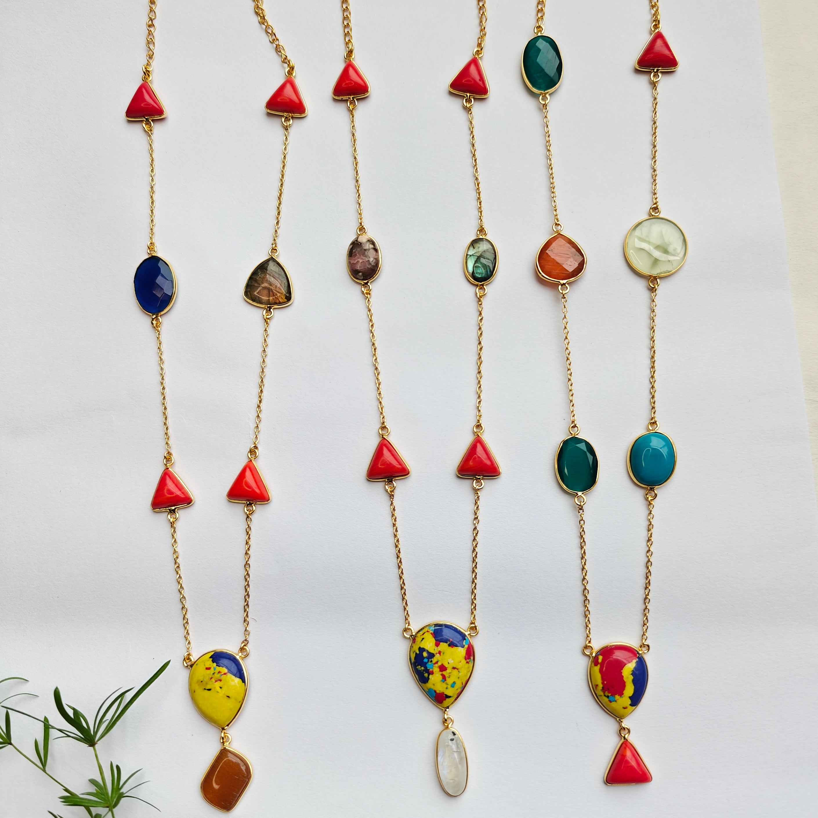 Carnival Gemstone Statement Chain - Yellow