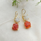 Double raw stones danglers