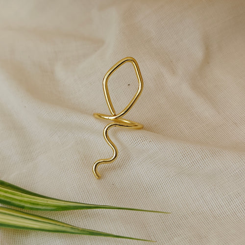 Golden Snake finger ring