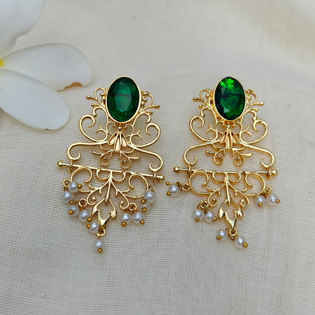 Filigree Golden Chandelier Earrings