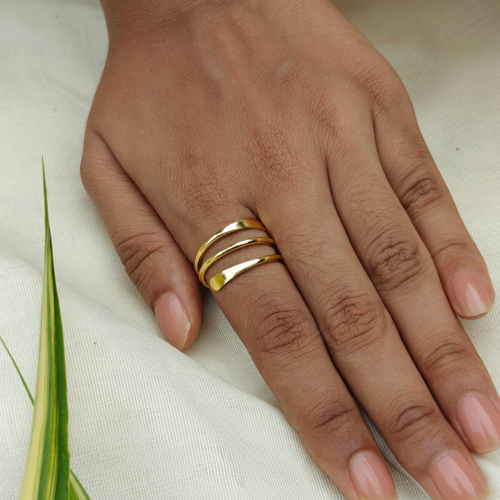 Golden Spiral finger ring