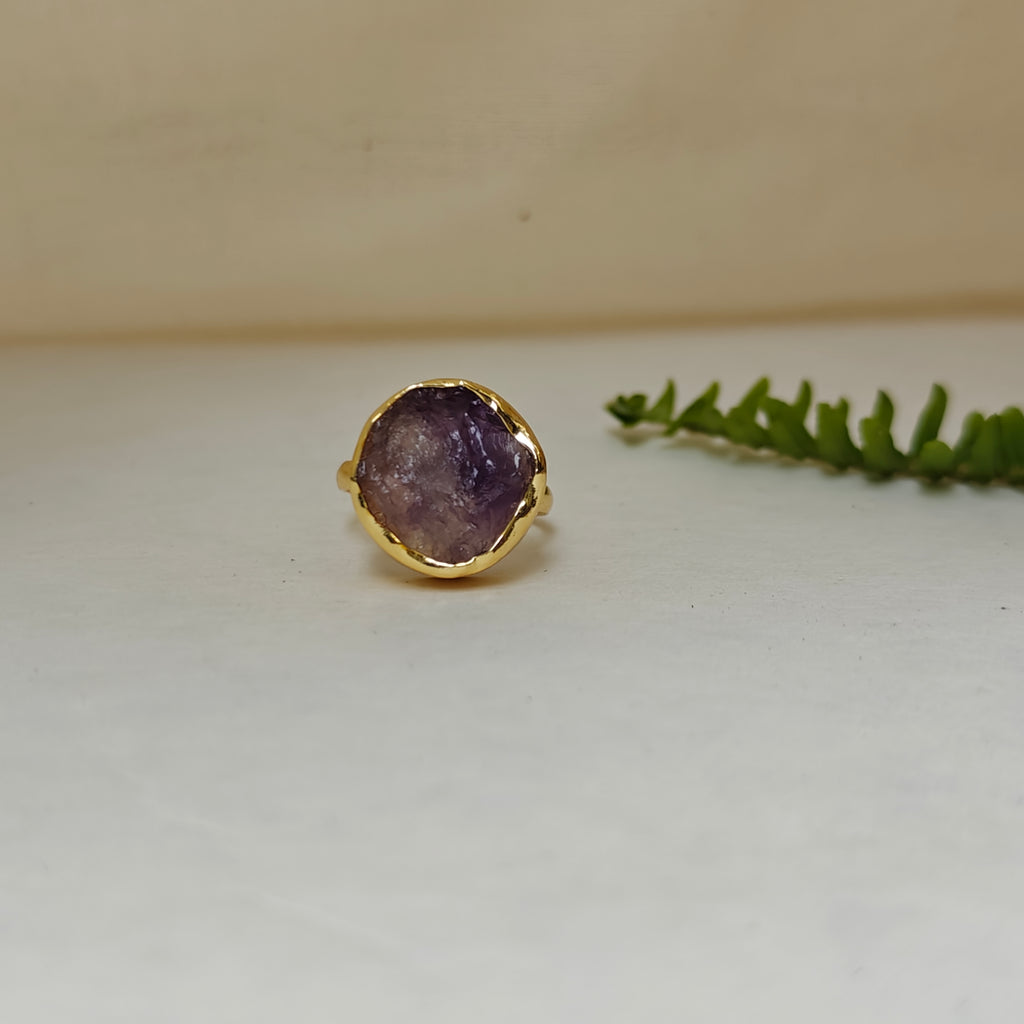 Natural Stone Button finger ring