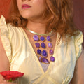 Purple Agate Slice Cascade Collar Necklace
