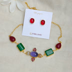 Dainty Boho Choker and Stud set