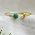 Amazonite moon slim bangle