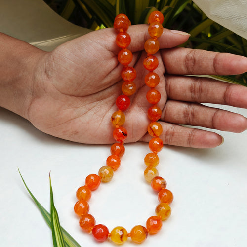 Agate beads short necklace