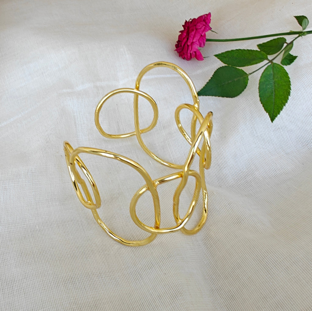 Golden Orbit Statement Cuff