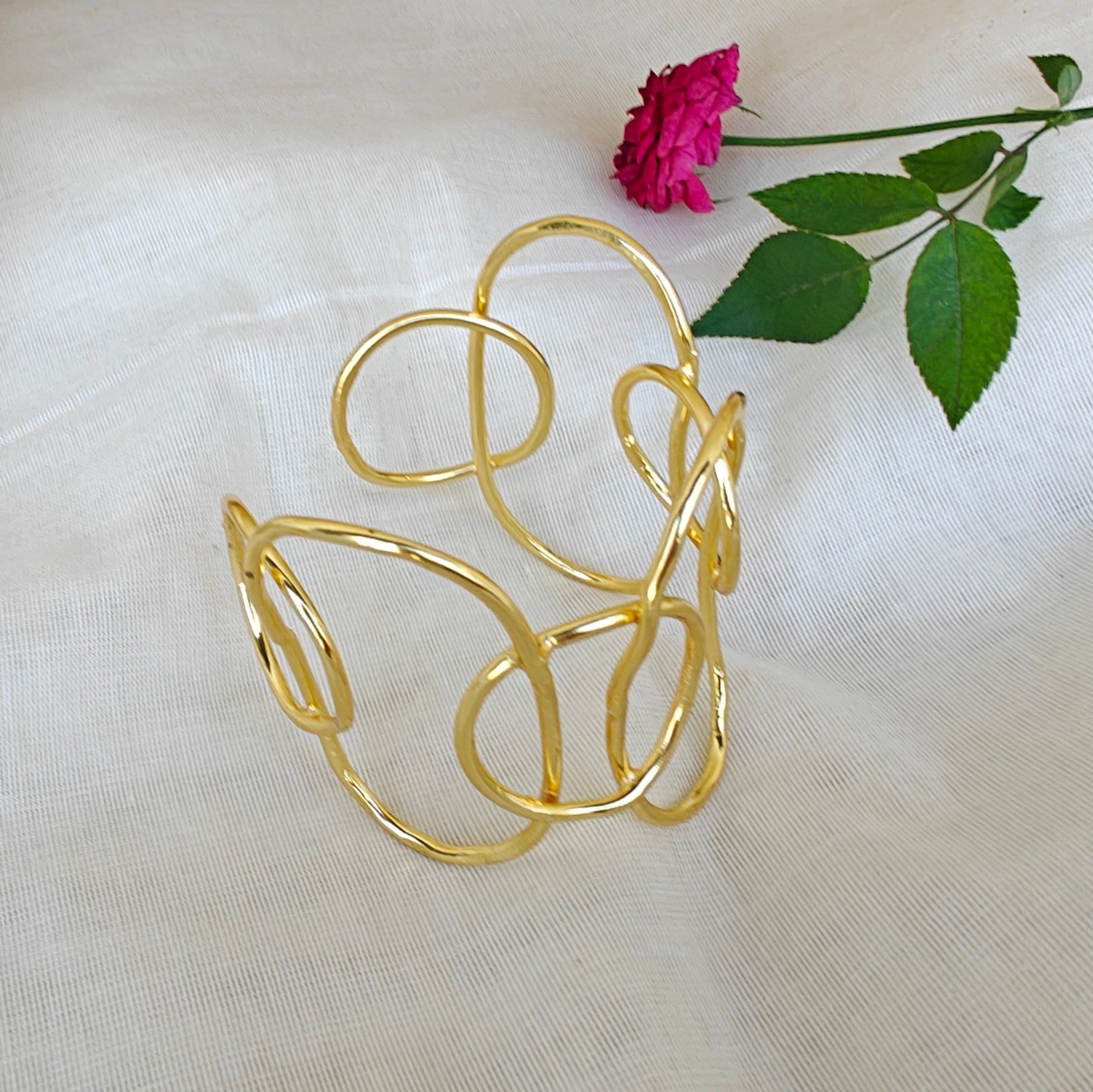 Golden Orbit Statement Cuff