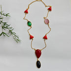 Carnival Gemstone Statement Chain - Red