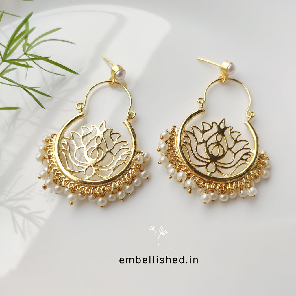 Golden Lotus Chandbali