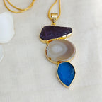 Gemstone Trio Pendant Chain