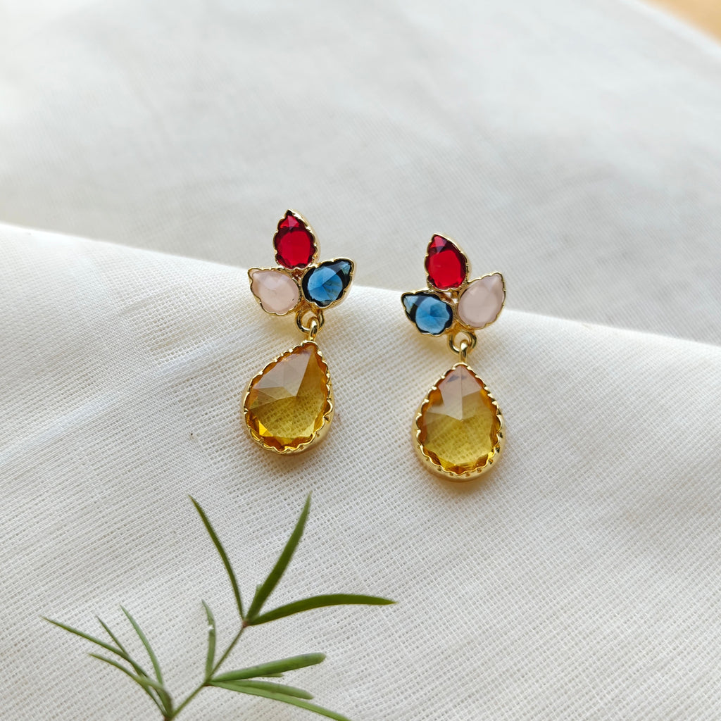 Vibrant Mosaic Teardrop earrings