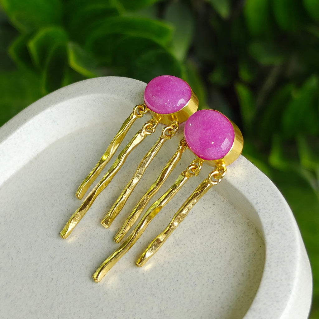 Pink Pop Raindrop Earrings
