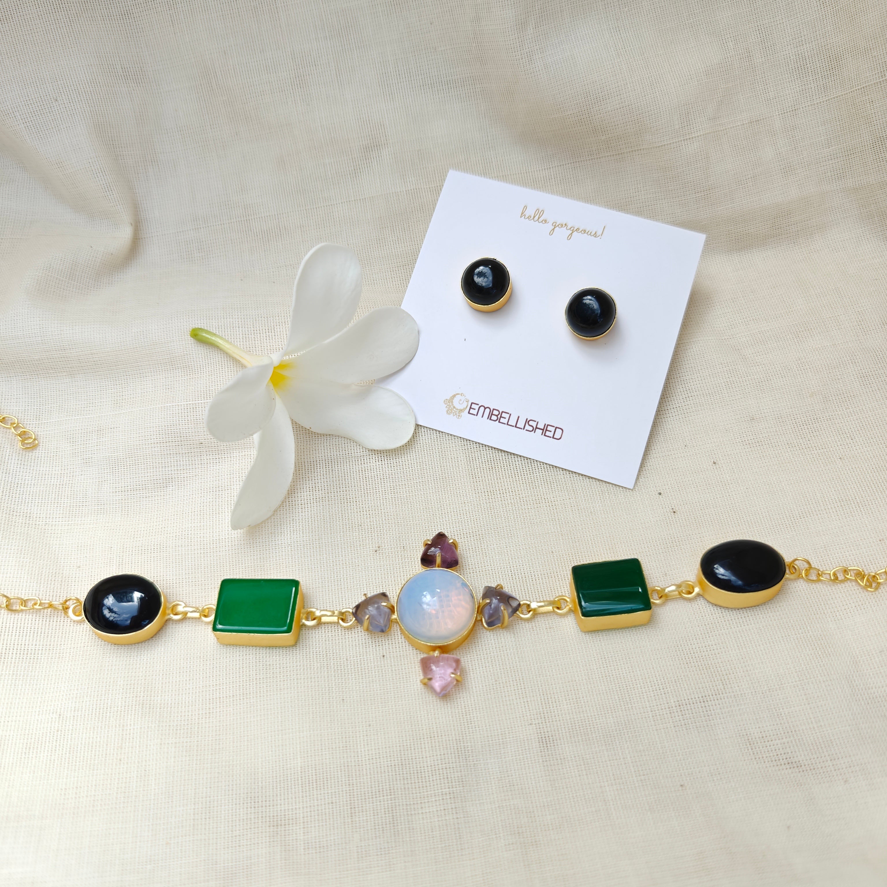 Dainty Boho Choker and Stud set