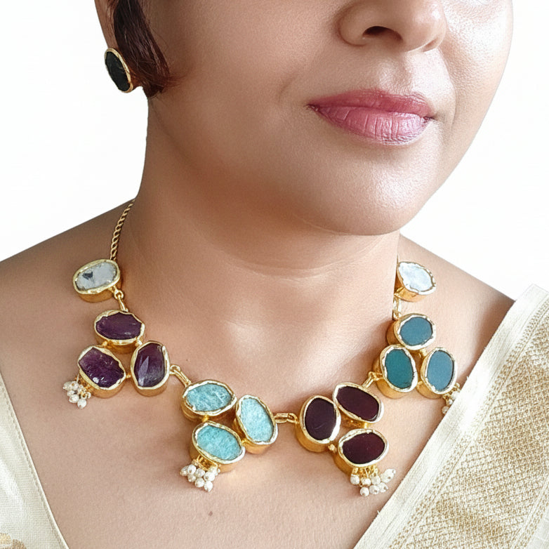 Gemstones galore necklace set