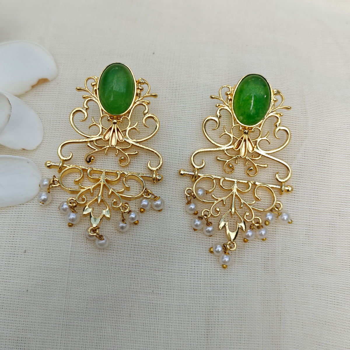 Filigree Golden Chandelier Earrings