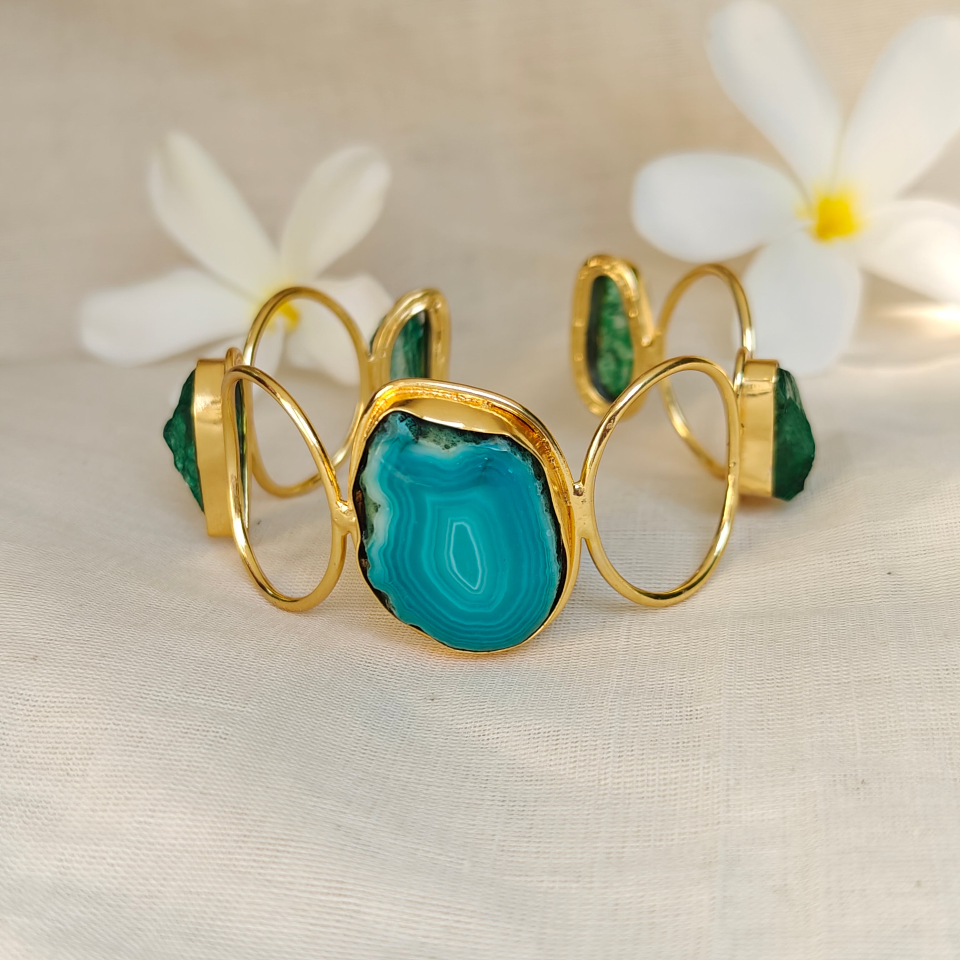 Turquoise Tide Statement Cuff Bracelet