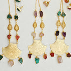 Wildflower Peacock Pendant necklace set