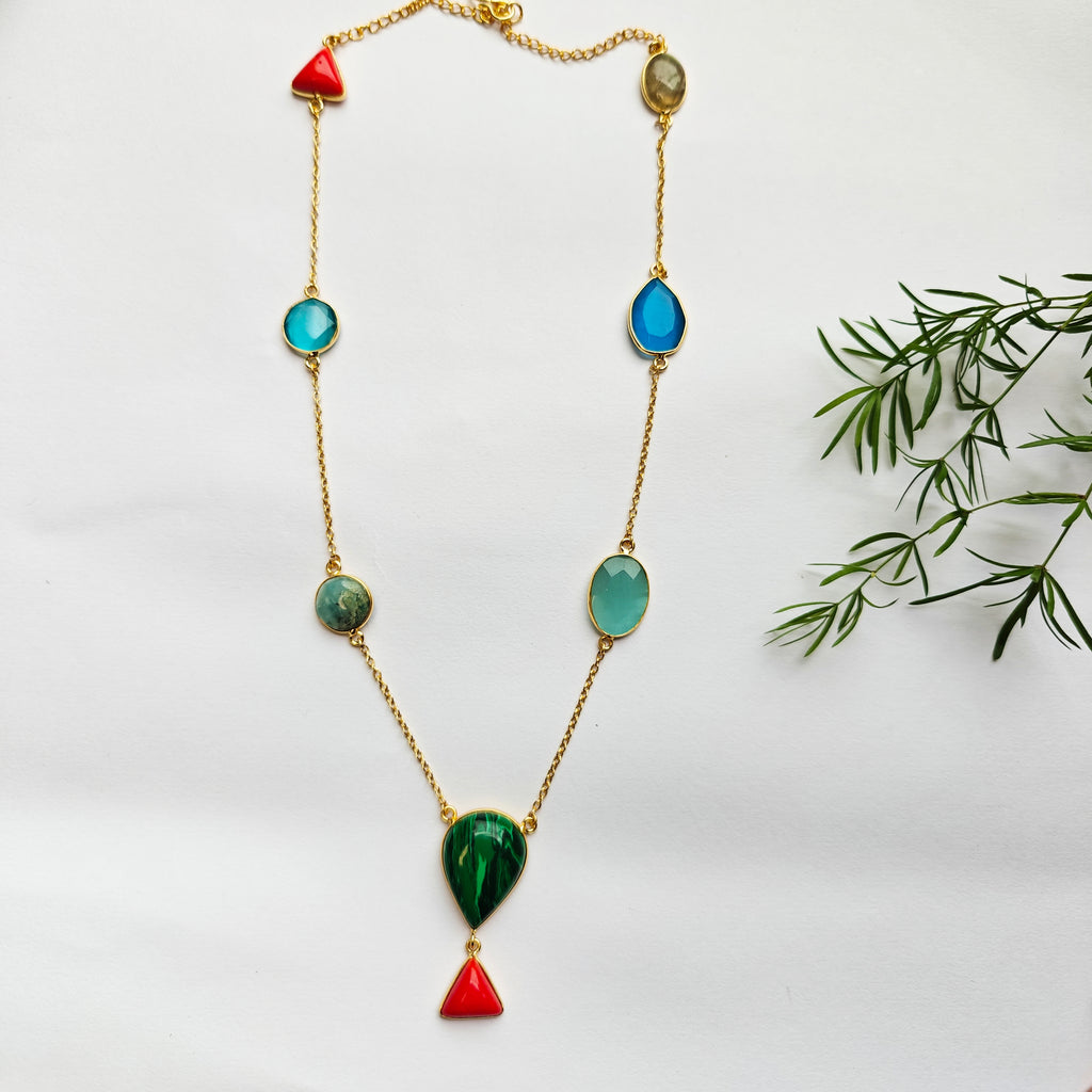 Carnival Gemstone Statement Chain - Green