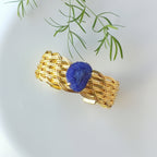 Solar agate mat bracelet - dark blue