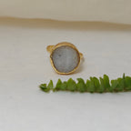 Natural Stone Button finger ring