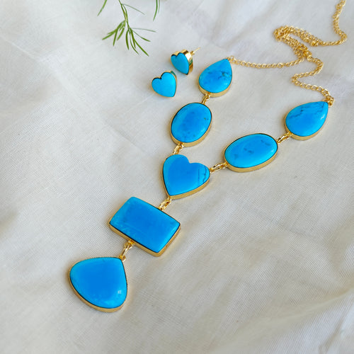 The Azure Oasis Statement Necklace Set