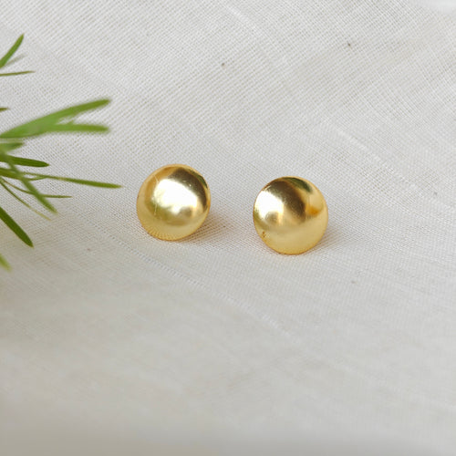 Gold button studs