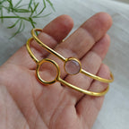 Rose Quartz loop stacked bangle