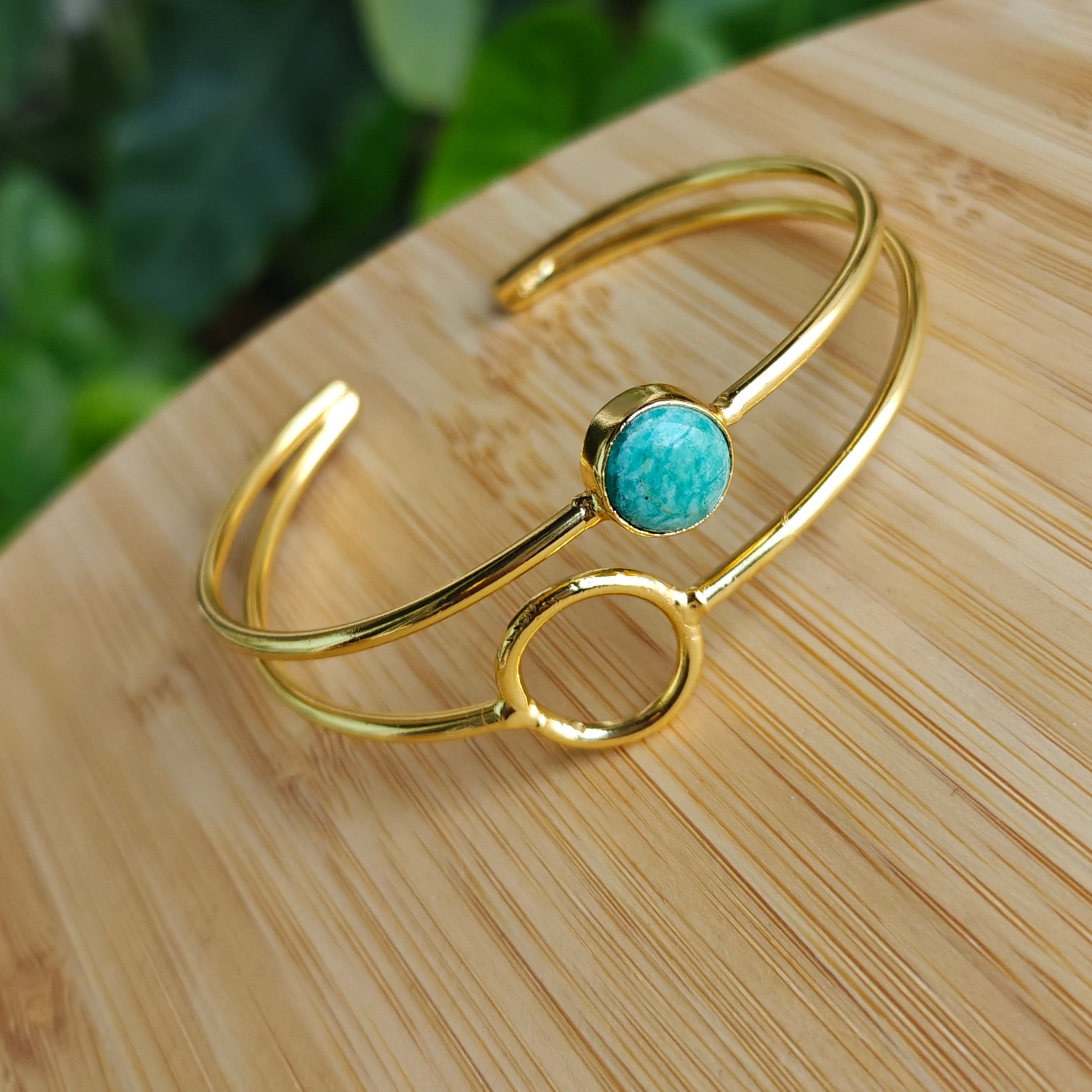 Amazonite loop stacked bangle