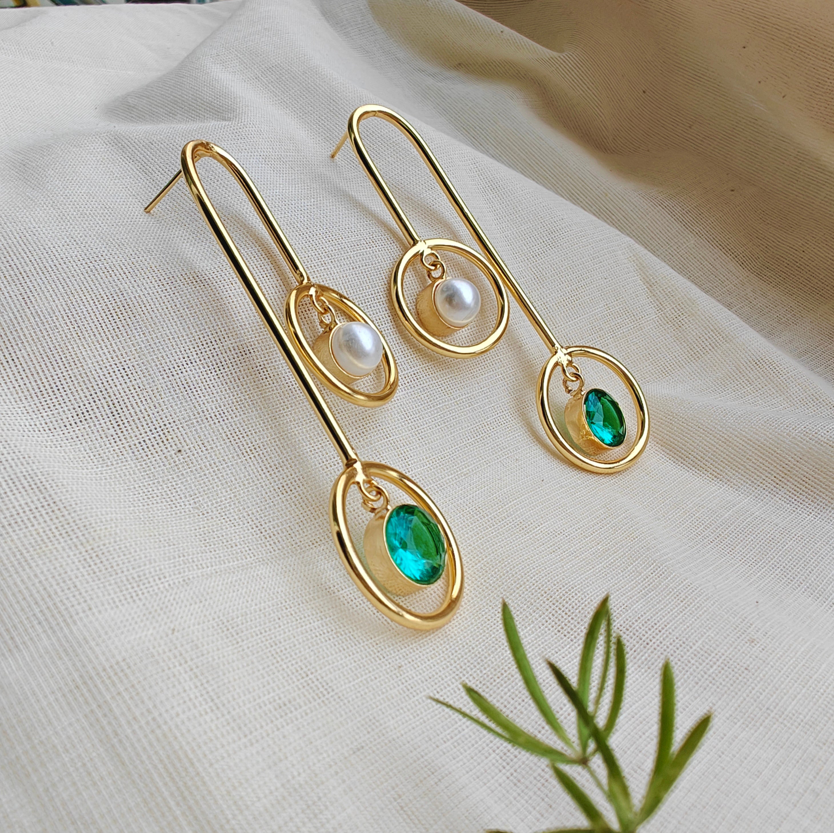 Dual Drop Pendulum Earrings