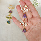 Amira Filigree & Titanium Druzy Drops