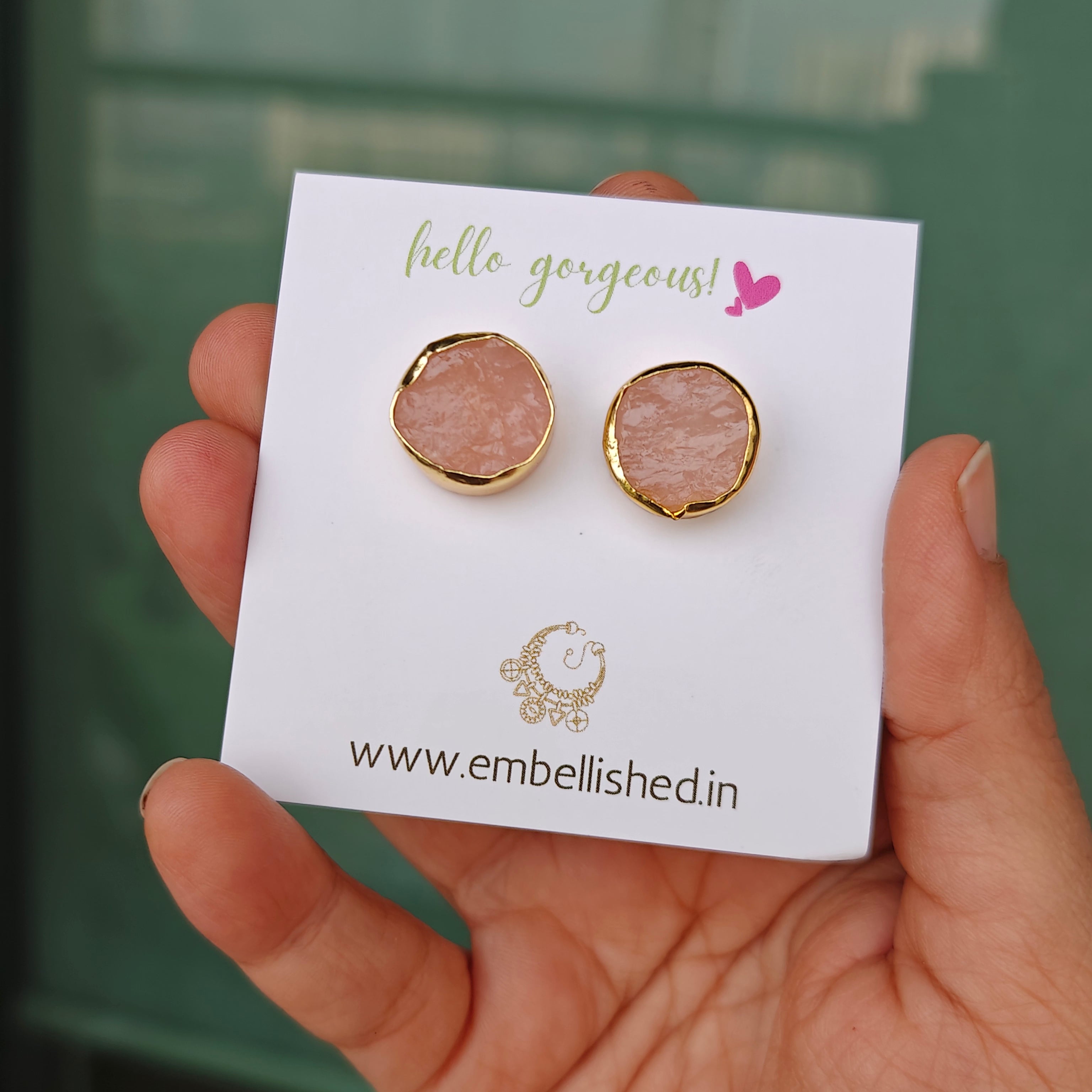 Blush Raw Stones Layered Choker set