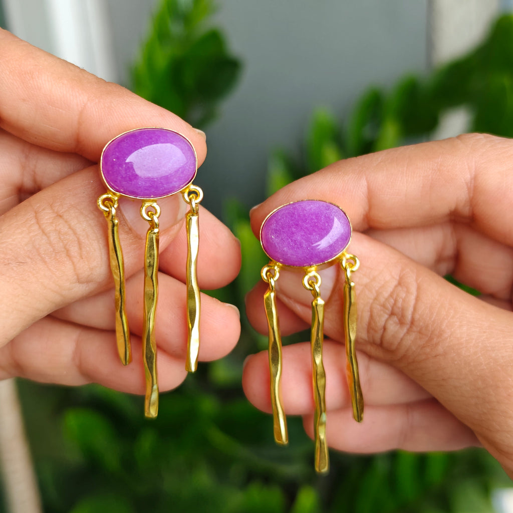 Lavender Pop Raindrop Earrings