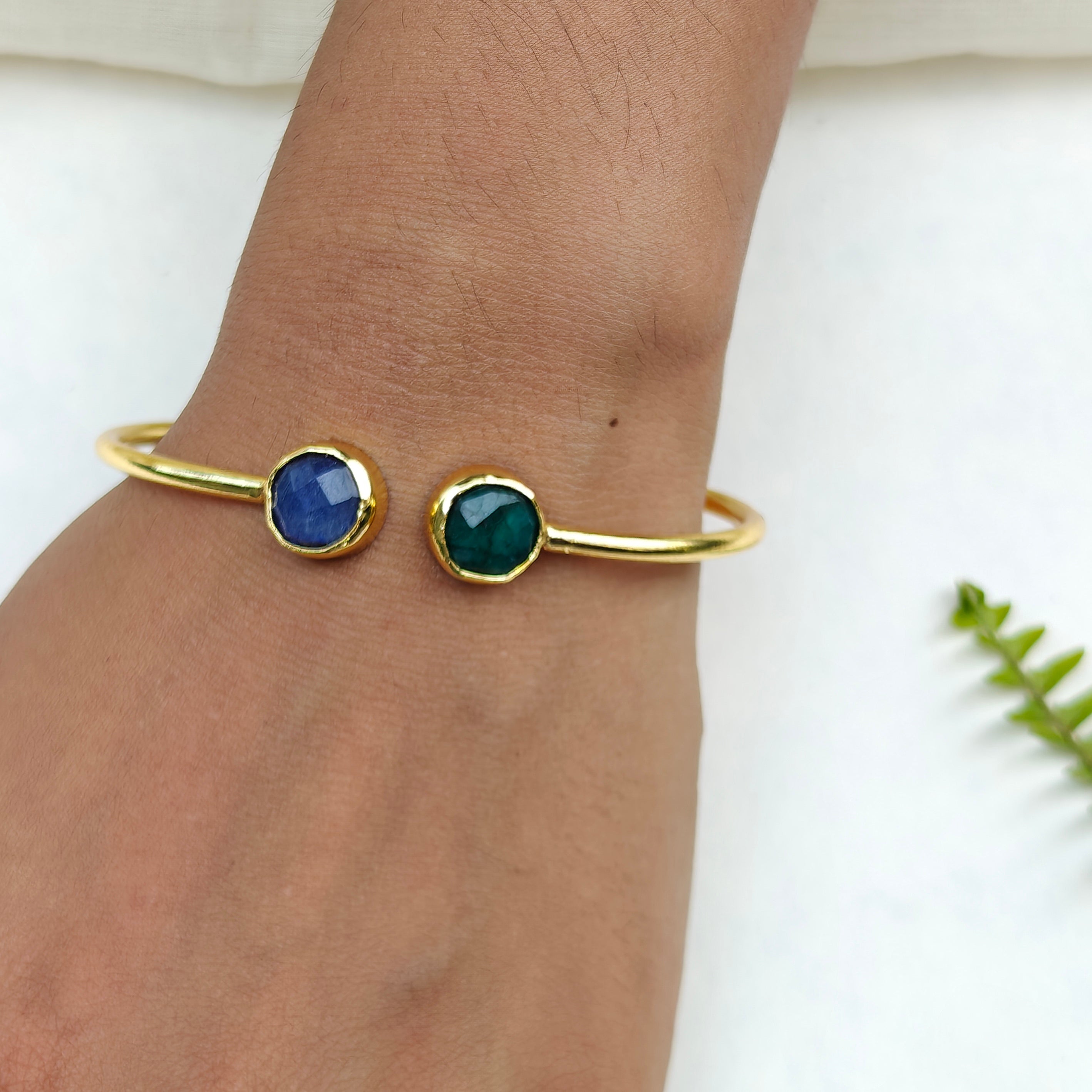 Colored Crystals Slim Bangle